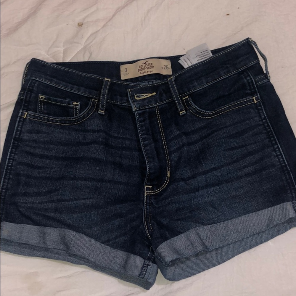 high rise shorts hollister